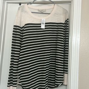 Green striped shirt!